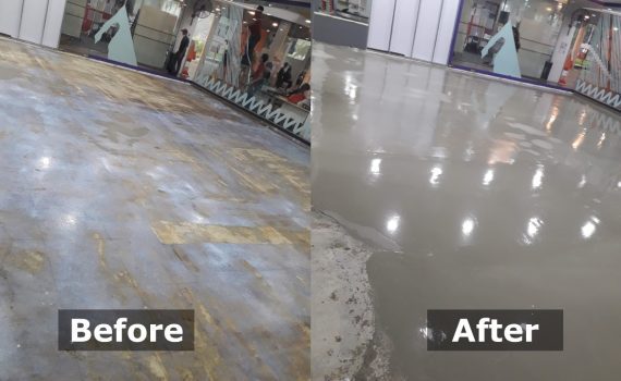 Self Leveling Before/After: Anytime Fitness (Taman Jurong)